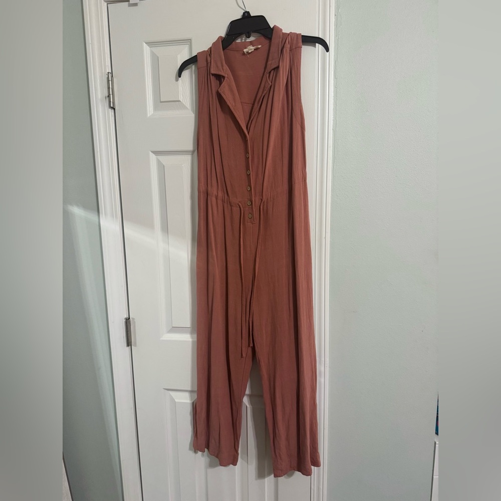 Three Bird Next sleeveless jumpsuit with draw string waist and pockets